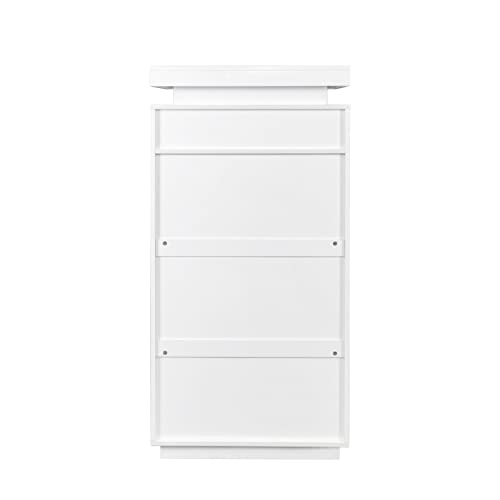 Frithjill 6 - Drawer Chest, 55.12" Tall Modern High Gloss Dresser With Top Rgb Strip Light #TOP4