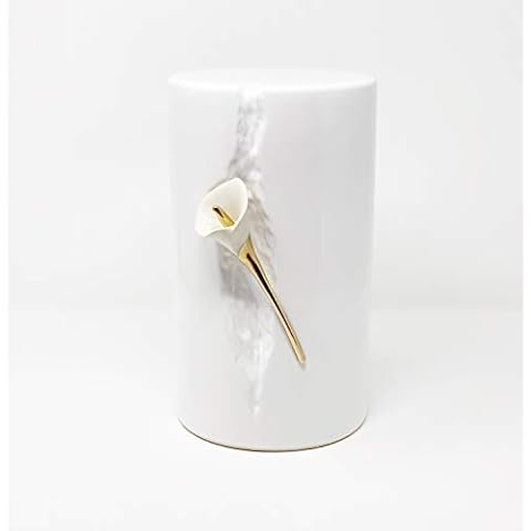 Lily Statue White Ceramic Cremation Urn for Ashes Unique Memorial Large Urn for Ashes Adult Urn Cover