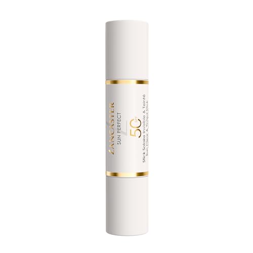 LANCASTER Sun Perfect Clear & Tinted Stick SPF50 Sunscreen – Con sistema de reparación solar y complejo potenciador de luminosidad – Tecnología Full LightTM para una protección solar total