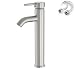 Greenspring Bathroom Bowl Vessel Sink Faucet Tall Body Single Handle One Hole Deck Mount Stainless Steel Brushed Nickel