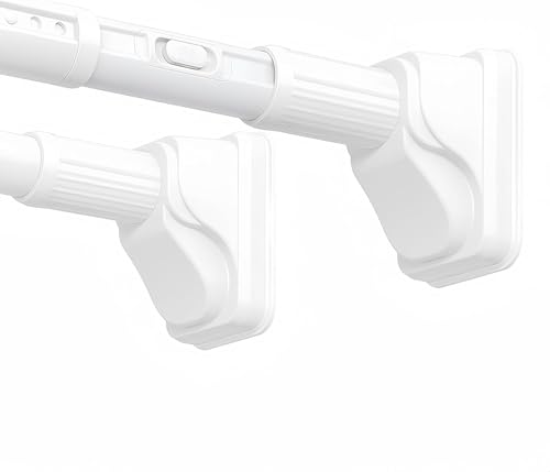 Homstrack つっぱり棒 炭素鋼製 超太パイプ Ø3.2cm 150〜220cm ワンタッチ式 穴あけ不要 カーテン棒・洋服掛け対応