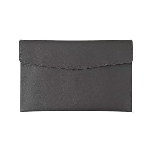 書類バッグ、ブリーフケース、書類ケース、ドキュメントケース、レザーファイルケース、ルーズリーフケース 、A4、B5、A5、A6 ファイルパッケージ、ポートフォリオバッグ、ビジネス書類バッグ、大容量、防水防湿、革製 (A6, 黒)