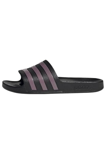 adidas Damen Adilette Aqua Slides, Core Black / Matt Purple / Core Black,...
