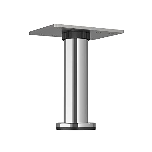 Richelieu 64217100140 3 15/16 In (100 Mm) Round Furniture Leg With Levelling Glide, Chrome thumb #6