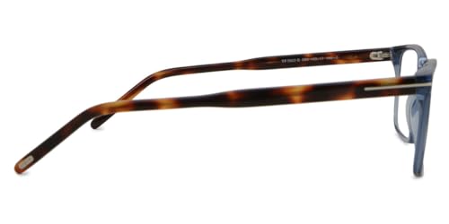 Image of Tom Ford Eyeglasses FT 5802 -B 090 Shiny Tranparent Blue, Classic Havana,t Lo