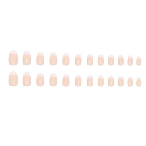 Image of ZOONA 24PCS Everlasting French Nails Artificial Nails Art Set| Lightweight & Long Lasting| Easy To Use| Quick Fix For Festivals & Special Occasions (French)