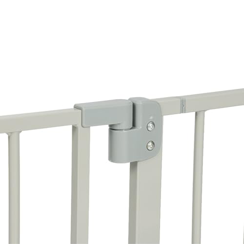 Relaxdays Treppenschutzgitter, 95–100 cm, ohne Bohren, Baby & Kleinkind, Treppe & Tür, Türschutzgitter zum Klemmen, grau