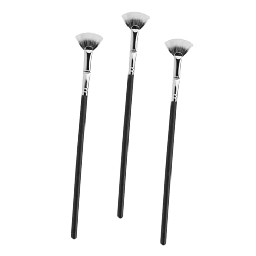 Mipcase 3 pezzi Pennelli Ventaglio per Mascara Applicatori Precisi per Extension Ciglia Strumenti Occhi per Donne Fibre Allunganti e Scovolino Grumi