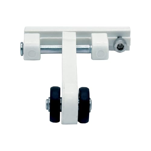 MICEL - 92585 Riemenscheibe für Pergola, mit Doppellager, Verlängerung 60 mm, weiß, 65 x 18,5 x 90 mm