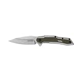 Kershaw Salvage Pocket Knife, Assisted Opening with 2.9 inch Reverse Tanto Blade, Stainless Steel,...