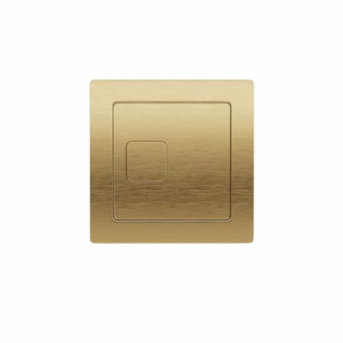 Botón de cisterna de latón cepillado | latón cepillado | Botón de cisterna | Botón de inodoro | Botón de descarga | Cuadrado | Para uso con cisternas operadas por cable | Apres | Rhodos |