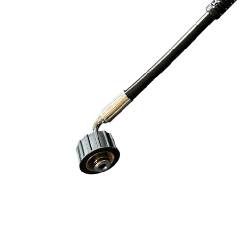 Adaptador de manguera de 90°, ángulo M22 x 1,5, para limpiadores de alta presión Karcher, entre otros, acoplamiento interior y exterior, hasta 160 bar y 40 °C, para agua caliente y fría, longitud 30