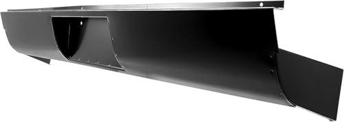HECASA Rear Bumper Roll Pan Compatible with 1954-1987 Chevy Chevrolet C/K 10 20 30 Pickup Truck Stepside w/License Box w/o License Lamp Holes Steel Electrophoresis Black by HECASA - Image 3