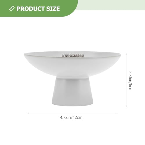 Vase à fleurs céramique blanche sur pied avec support de fixation stable - 3