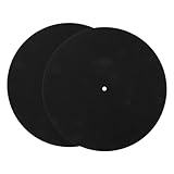 UPKOCH Lot De 2 Tapis En Feutre 3 Mm Noirs 10 Pouces Pour Platine Vinyle Feutrine Antipara...