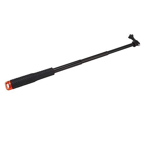 Extendable Selfie Stick with Anti-Slip Handle - Lightweight Aluminium Monopod for Action Sports Camera & Phone - Compact Design, 9 Inch Adjustable (Colour: Orange)