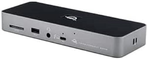 OWC Thunderbolt Dock – Thunderbolt 4 / USB4 Dock with 11 Ports, 8k, 5k, 2X 4k @ 60Hz, 1x 4k @ 120Hz displays, Gigabit, 3X TB4 (USB-C), 3X USB Gen 2 Type-A, 1x USB 2.0, incl. Cable, Space Gray
