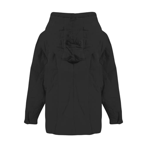 Womens Quilted Pullover Puffer Jacket Winter Warm Oversized Packable Lightweight Long Sleeve Hooded Coats with Pocket2