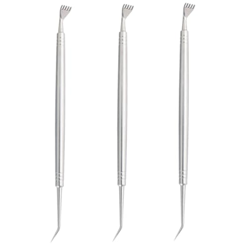 NIYANGLE 3Piezas Separadores De Pestañas De Inoxidable Herramienta y Rizador Para Pestañas Mango Ergonómico Para Personal
