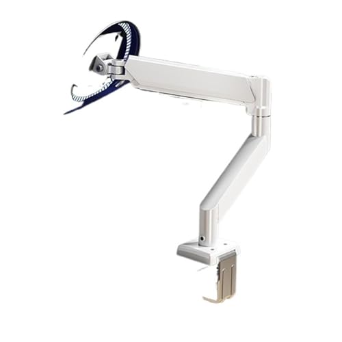 Support d'écran bras robotisé blanc pour un bureau ergonomique épuré