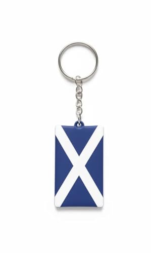 Scotland Flag Keyring Soft Silicone Key Fob Scottish Great Britain UK Country Keychain Keepsake Souvenir Gift Car Keys House Keys Ring Charm Jewelry Gift