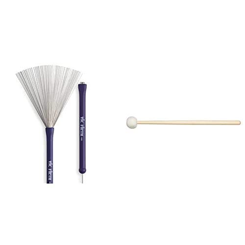 Vic Firth Heritage Brush - Rubber Handle & American Custom Timpani T1 General Mallets #TOP10