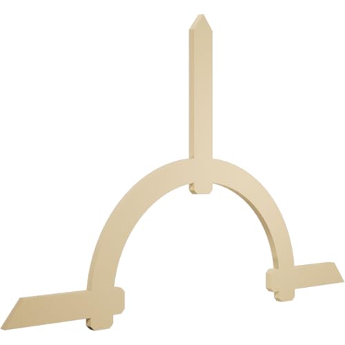 108"W x 72"H x 2"D x 6"F, 16/12 Pitch, Ericson Signature Urethane Gable Bracket, Primed Tan