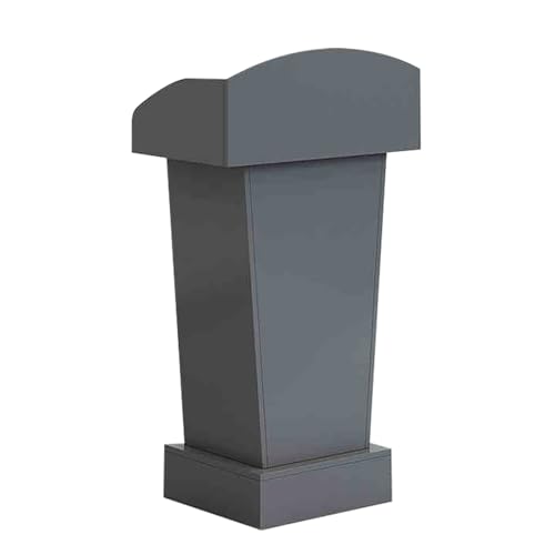 Púlpito de suelo con base robusta y diseño elegante marrón rojizo 2