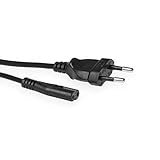 ADECUADO PARA: El cable C7 tiene una amplia aplicación para dispositivos pequeños con conexión C7 (2 clavijas) como PS4/PS5, TV, impresora, reproductor Blu-ray. Carga máxima: 250V/2.5A.