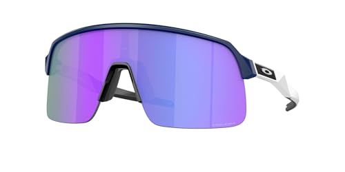 Oakley Brille Sutro Lite Matte Navy/Prizm Violet - Halb Rahmen - Wrap Around - UV-Schutz - Unisex - Minimalistisch - Radfahren