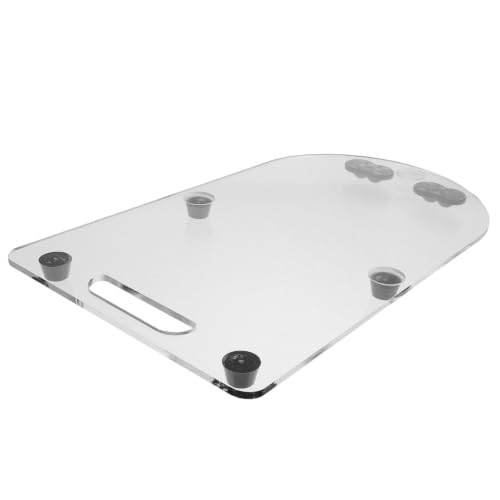 MAJORMENCH Acrylic Sliding Tray with Non-Slip Base for Small Appliances - Ideal for Coffee Machines and Smooth Rolling Wheels - Modern Kitchen Countertop Design 40.5x25.5cm