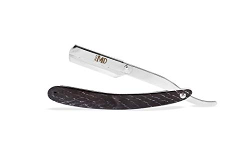 MD® Black Cobra Stainless Steel Shavette Style Straight Razor