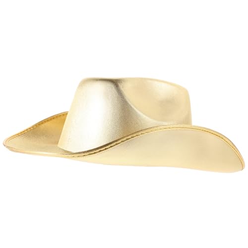 Chapeau cowboy doré pailleté ajustable pour éviter les accessoires lourds
