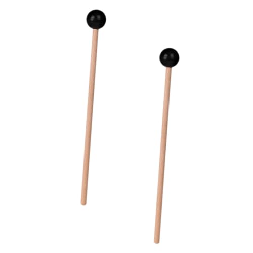 ibasenice 2 piezas baquetas de percusión con mango de madera para xilófonos, marimbas y tambores, sonido etéreo, juego cómodo y preciso para principiantes y profesionales miniatura 1