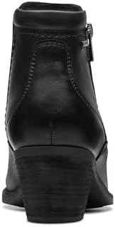 Clarks Women's Neva Zip Waterproof Ankle Boot, Black Leather, 8 | Image 3