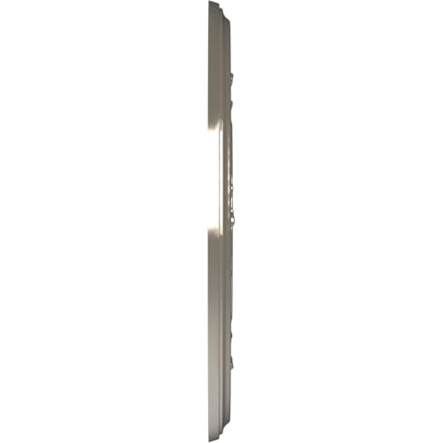 Image of Ekena Millwork CMP10BABCR Baltimore Thermoformed PVC Ceiling Medallion (Fits Canopies up to 4 1 /4 inch), 10 inchOD x 3 1 /2 inchID x 3 /4 inchP, Bright Coat Chrome