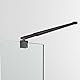 Stabilisierungsstange Feststab Teleskopstange einstellbar 73-123cm, verwendet für Duschwand Glaswand begehbare Stabilisierungsstange Glasstärke 8mm-10mm，Quadratischer Stützstab Schwarz