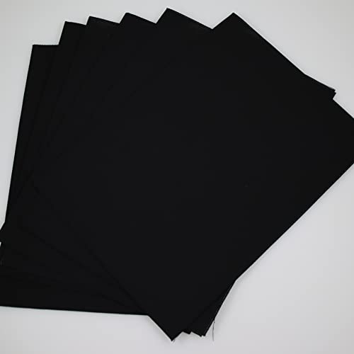 Image of KCS 4 /6 pc of 12 inch x 18 inch 30cmx45cm 16CT Counted Cotton Aida Cloth Cross Stitch Fabric (Black, 6 pc)