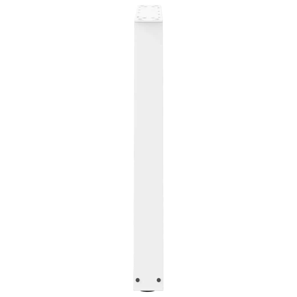 Nogi stołu w kształcie litery V 2 sztuki białe 80 x (72-73,3) cm stal