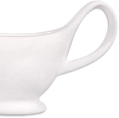 By Home Essentials & Beyond - 9 Oz [300Ml] White Gravy Sauce Boat With Handle And Dripless Easy To Pour Spout. For Dressings, Broth, Etc. #TOP3