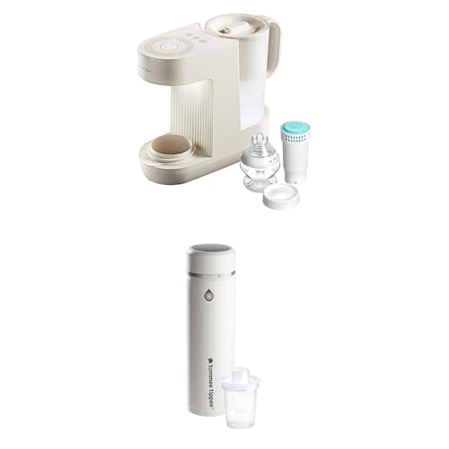 Bundle of Tommee Tippee Perfect Prep Machine, Baby Bottle Formula Feed Maker with Antibacterial Water Filter + GoPrep Formula Feed Maker, Portable, Cool Flask with LED Digital Temperature Display