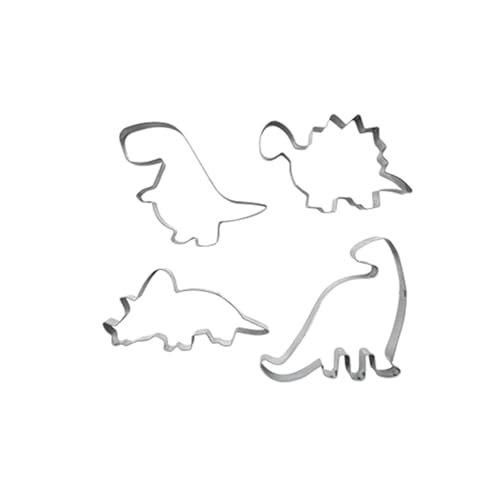 Zenker 684518 Emporte-pièce sablé dinosaure, emporte-pièce pâtisserie, emporte-pièce, Acier inoxydable, Argent, 8,5 x 8.6 cm