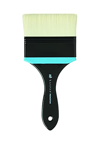 Princeton Aspen, Glare-Free Indoor/Outdoor Brush for Acrylic & Oil, Series 6500 Synthetic, Flat Mottler, 4 Inch