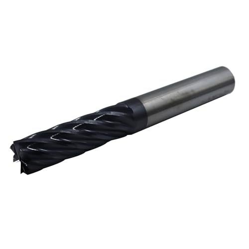 Image of 1 /2in Solid Carbide End Mill,7 Flutes,Variable Helix,Variable Geometry,AlTiN Coated Bits Tool for Medium Hardness Steel, Brass, Iron