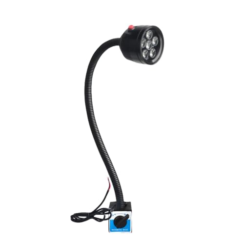 Magnetic LED Work Light, Flexible Gooseneck Lamp, 6W LED Work Light with Magnetic Base, Workshop Tool Lamp for Lathe, Bench, Sewing Machine, Industrial Lighting (Size: 6