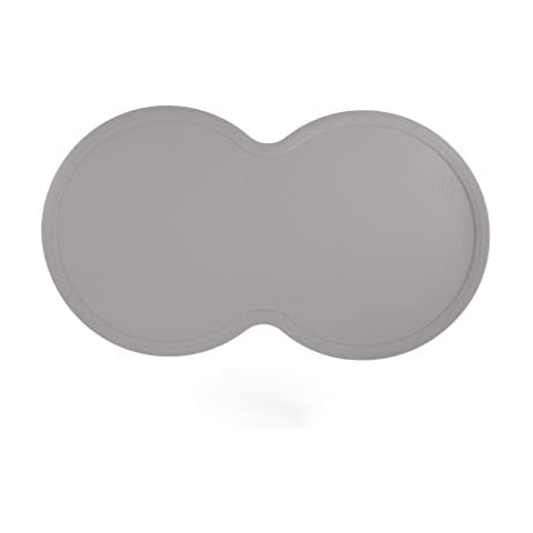 Hocerlu Cat Dog Food Mat, Non-Slip Silicone Pet Feeding Mat for Small Animals (Grey) Cover