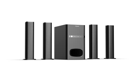 Image of Panasonic SC-HT480GW-K 4.1 Ch Convertible Soundbar, 100 W, Deep Bass Sound, Bluetooth, USB, RCA, AUX Inputs, Wall Mountable, Remote Control (Black)