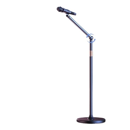 Soporte de micrófono vertical regulable con brazo articulado estable