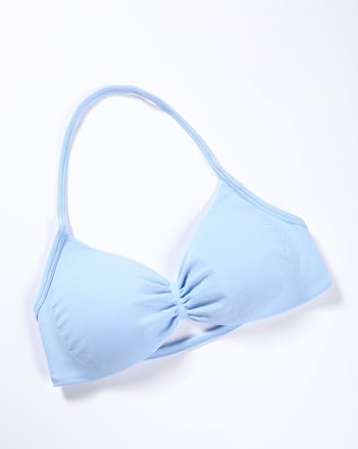 Image of AUROLA Influence Strappy Bra Sports Bras for Women, Backless Padded Impact Strappy Bra Workout Gym Yoga with Removable Cups
