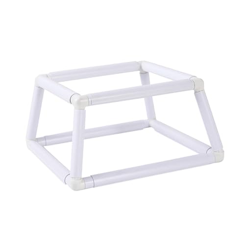 MYCENSE Cross Stitch Rack Embroidery Frame Lap Stand Multifunction Lap Stand Combo Hoop Hoop Holder, White Small